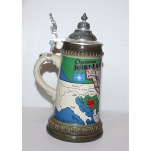 VTG King Operation Joint Endeavor beer stein Ltd Ed #709 handpainted Germany